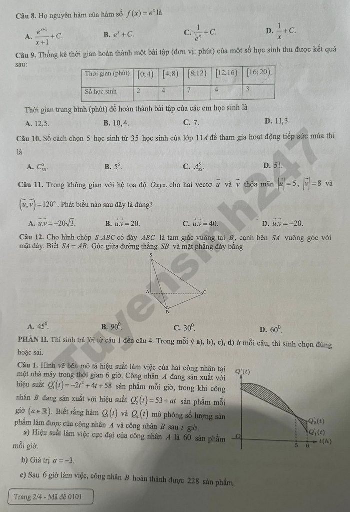 De thi thu mon Toan tot nghiep THPT 2026 - So GD Lam Dong