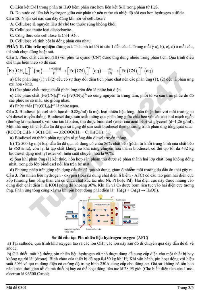 De thi thu mon Hoa tot nghiep THPT 2026 lan 2 - So GD Hai Phong