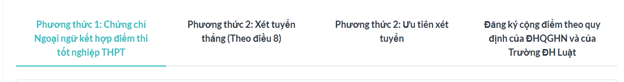 DH Luat - DHQGHN huong dan khai bao thong tin dang ky xet tuyen 2026
