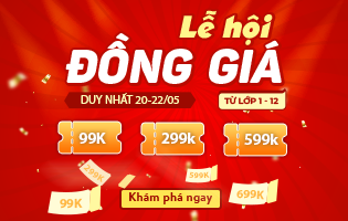 Đồng giá chỉ từ 99k ( 20-22/05)