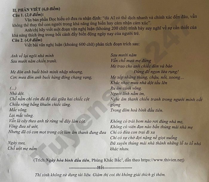 De thi thu tot nghiep THPT 2026 mon Van - So GD Son La (lan 3)