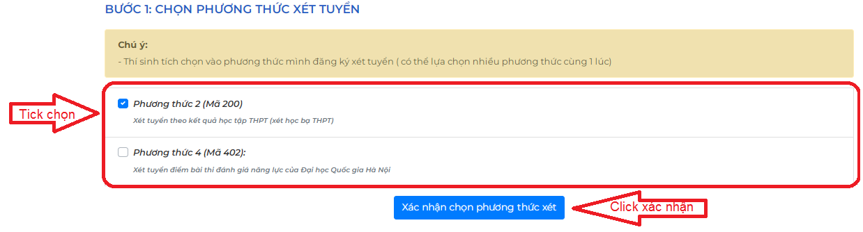 Huong dan dang ky xet tuyen dai hoc Cong nghiep va thuong mai 