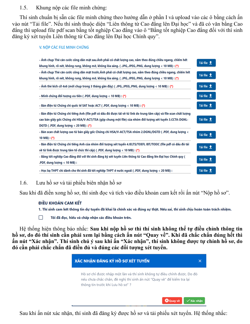 Huong dan nop ho so xet tuyen Dai hoc Kinh te quoc dan 2026