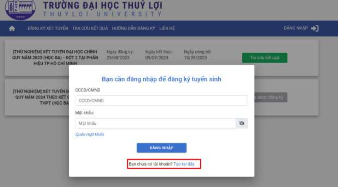 Dai hoc Thuy Loi (TLU) huong dan su dung phan mem dang ky xet tuyen 2026