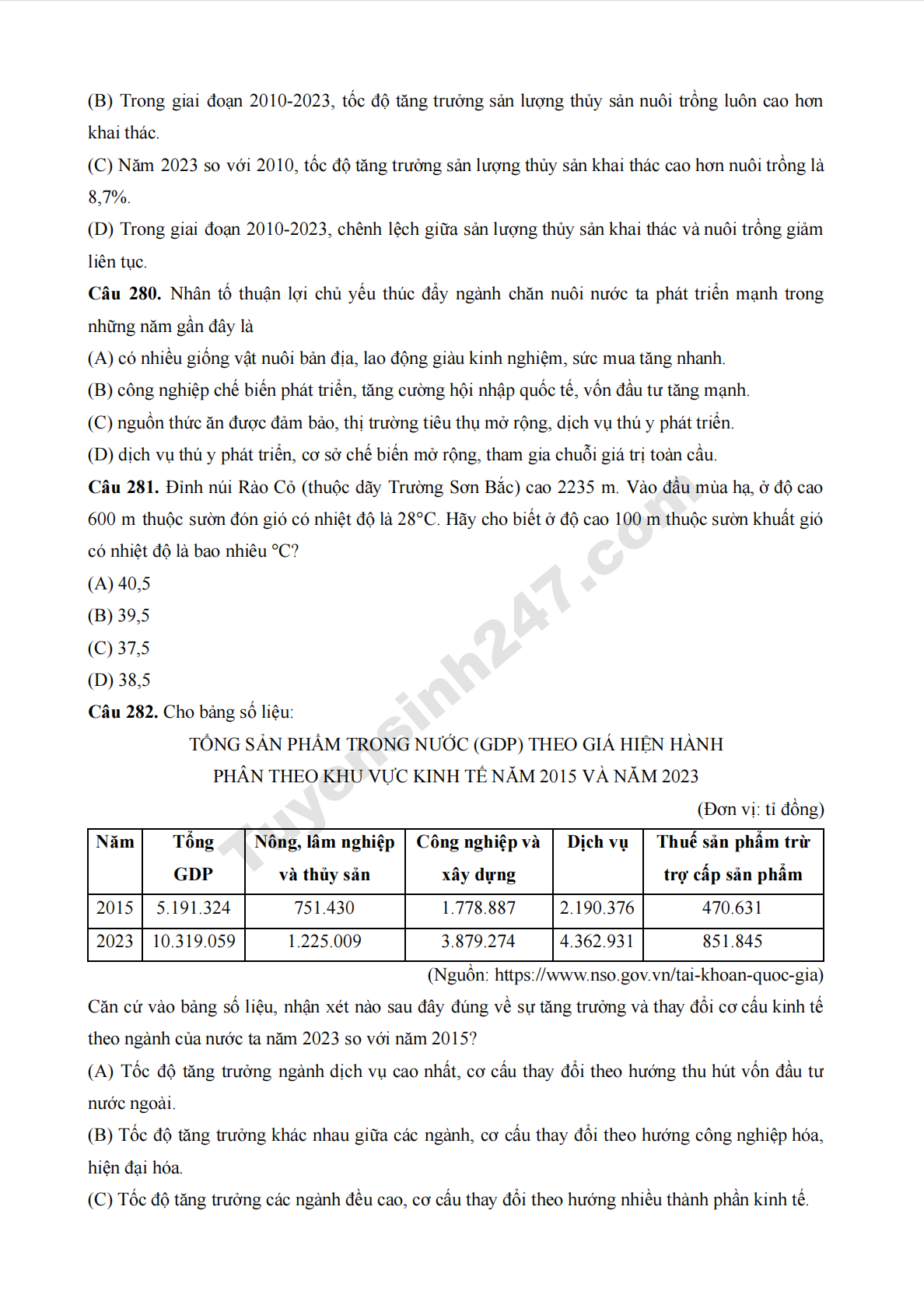 De tham khao DGNL Quan doi 2026 - Phan Khoa hoc mon Dia li (Co dap an)