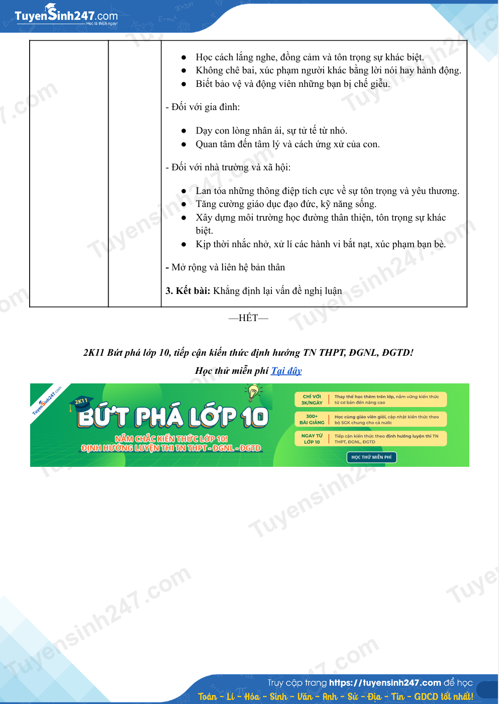 Dap an de thi vao lop 10 mon Van - Ninh Binh nam 2026