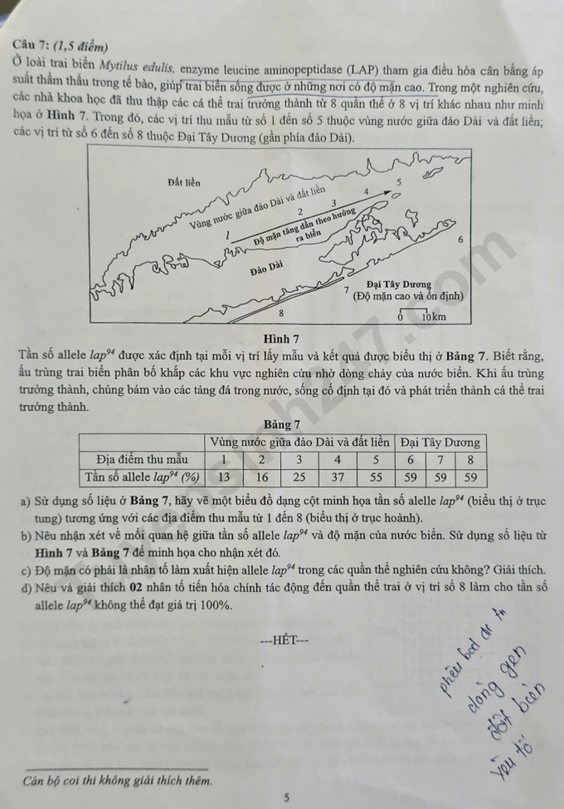 De thi vao lop 10 nam 2026 mon Sinh chuyen - Truong THPT chuyen KHTN 