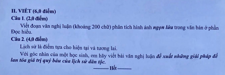 Dap an de thi vao lop 10 mon Van - Nghe An 2026