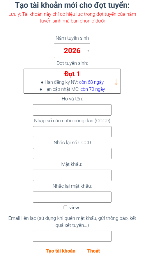 Dai hoc Ngoai ngu - DH Hue huong dan dang ky xet tuyen 2026