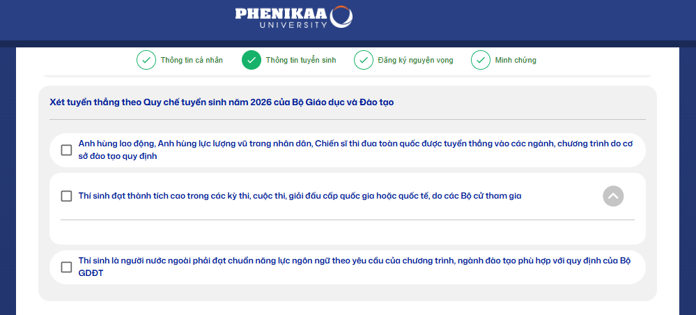 Dai hoc Phenikaa huong dan dang ky xet tuyen 2026