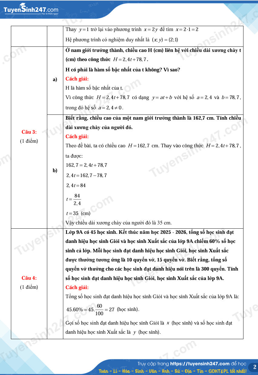 Dap an de thi vao lop 10 mon Toan 2026 - Thai Nguyen