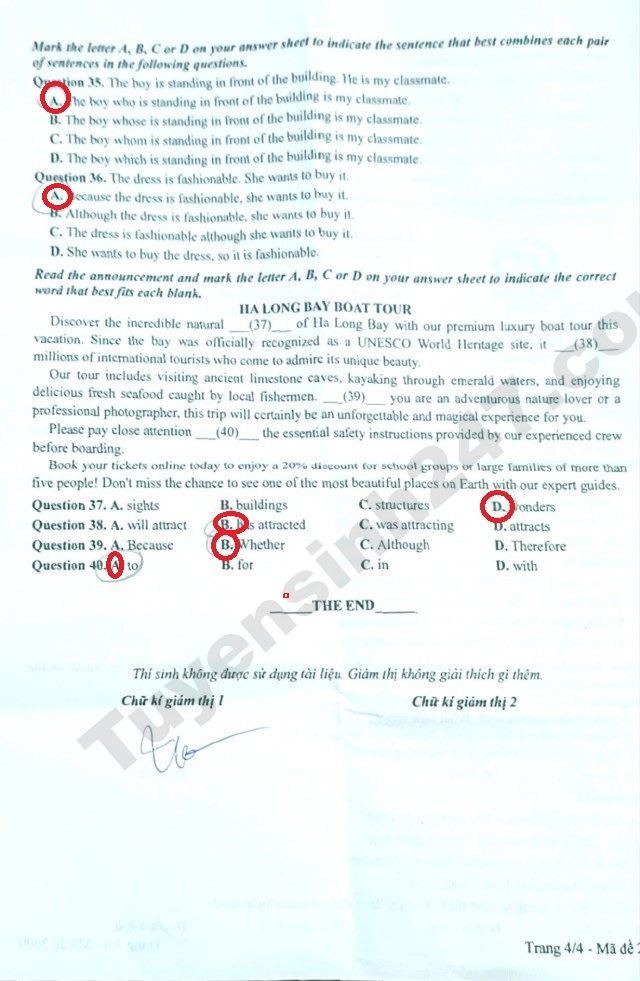 Dap an de thi vao lop 10 mon Anh 2026 - Lao Cai