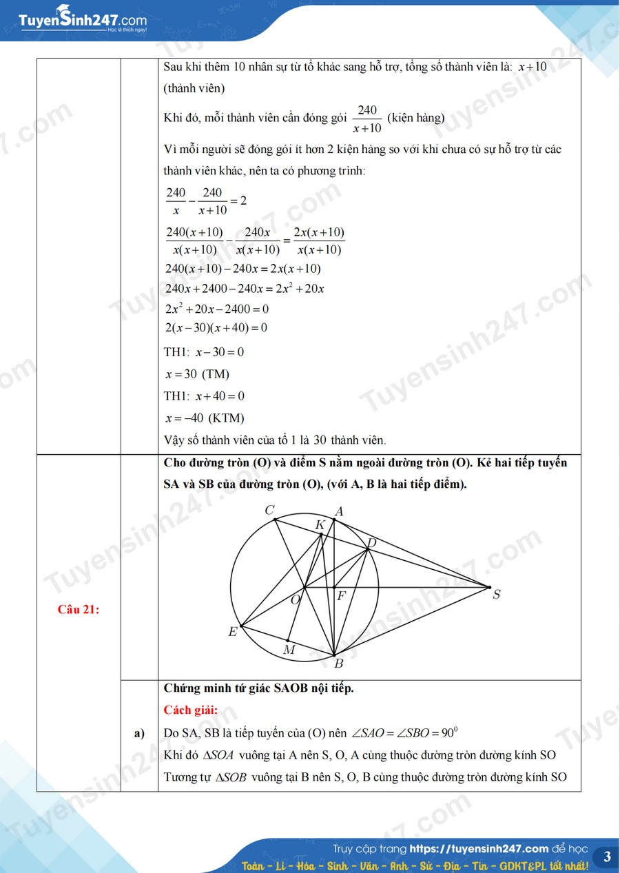 Dap an de thi vao lop 10 mon Toan 2026 - Khanh Hoa