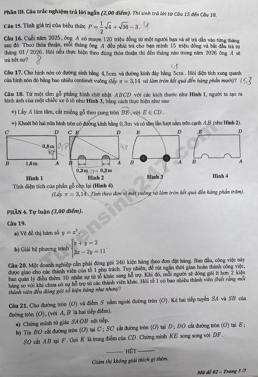 Dap an de thi vao lop 10 mon Toan 2026 - Khanh Hoa