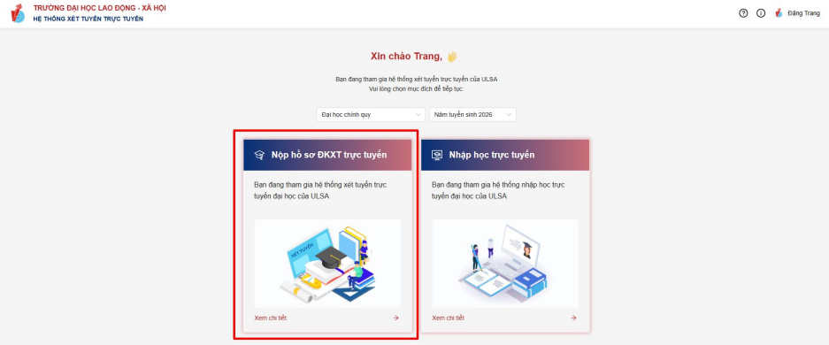 Truong DH Lao dong xa hoi (ULSA) huong dan tuyen sinh 2026