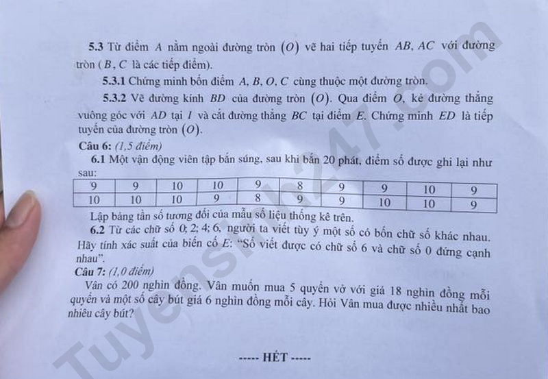 Dap an de thi lop 10 mon Toan - Tay Ninh 2026