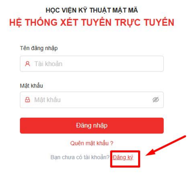 Hoc vien ky thuat mat ma (KMA) huong dan dang ky xet tuyen 2026