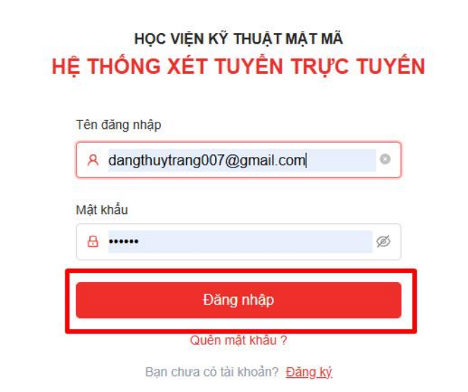 Hoc vien ky thuat mat ma (KMA) huong dan dang ky xet tuyen 2026