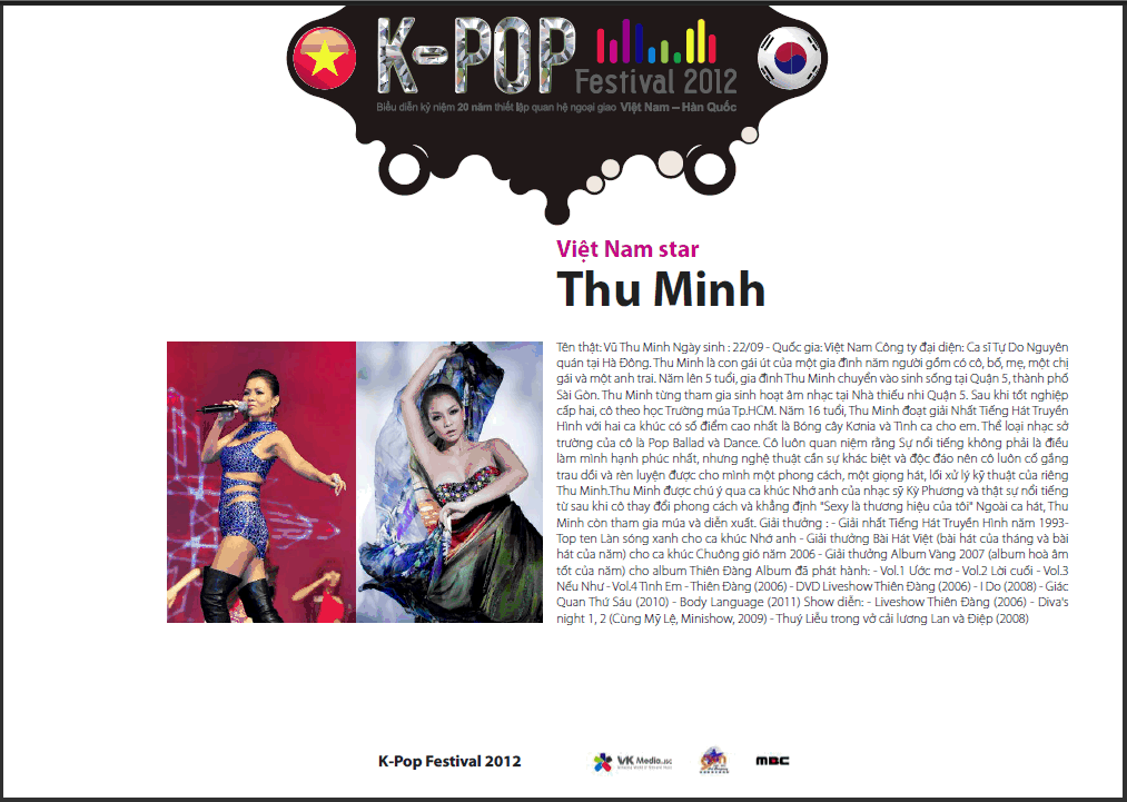 Thu Minh tham du Kpop Festival 29/11