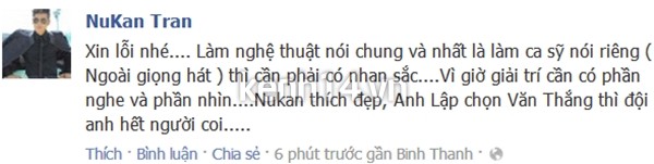Cư dân mạng lại không vừa lòng Trần Lập loại Bảo Anh 2