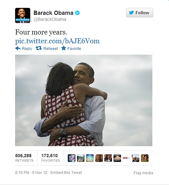 Hàng loạt kỉ lục mạng xã hội bị phá bởi... Obama 2