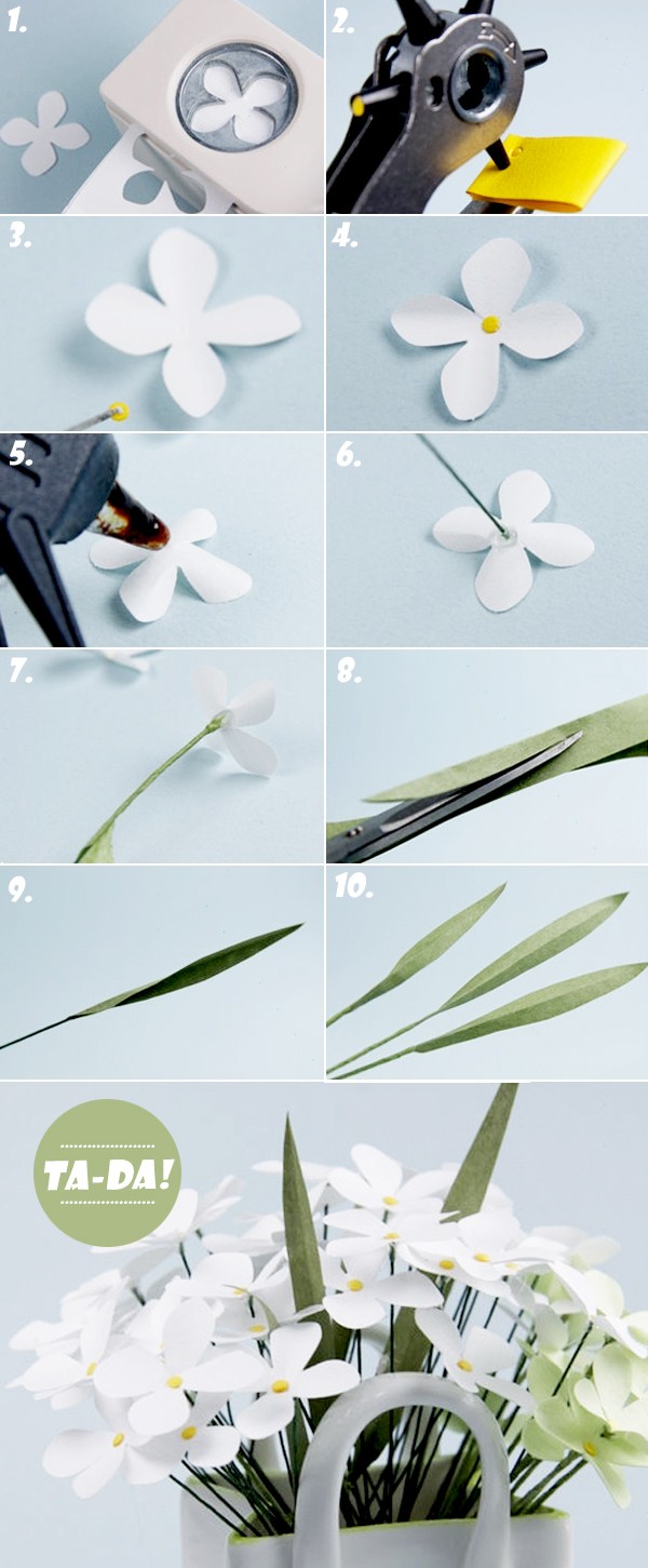 Cách làm 2 kiểu hoa giấy xinh xắn 2