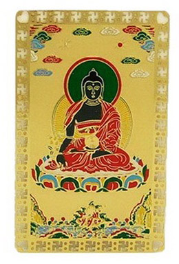 Quân bài mang biểu tượng Phật Dược Sư.