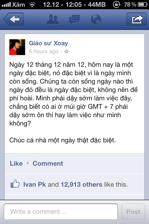 Sao Viet ghi dau an cho ngay dac biet 12/12/2012