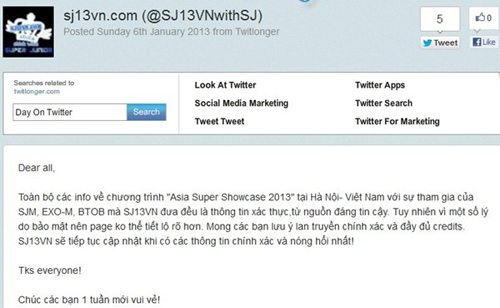 Super Junior toi Ha Noi dau nam 2013 ?