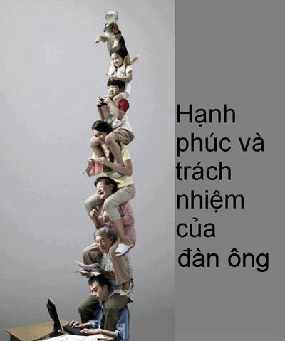 bức ảnh ý nghĩa minh họa những trọng trách nhưng cũng là hạnh phúc của một người đàn ông.