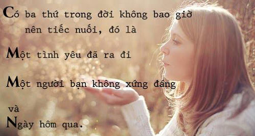 Bạn không nên tiếc nuối một