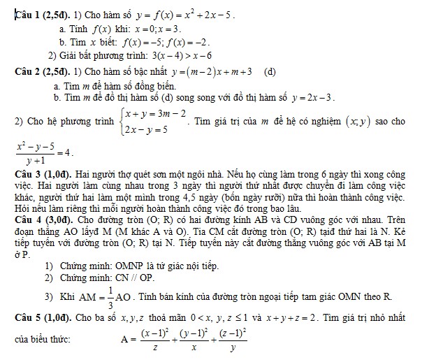 Tong hop de thi thu vao lop 10 mon toan nam 2013 (Phan 3)