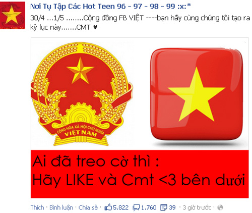 Gioi tre nhiet tinh huong ung ngay le 30/4