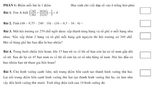 Thử làm đề thi của học sinh: Phụ huynh cũng phải 