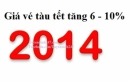 Giá vé tàu tết 2014 - tết âm lịch Giáp Ngọ tăng cao