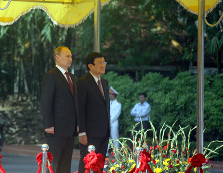 Lễ đón chính thức Tổng thống Nga Putin tại Phủ Chủ tịch