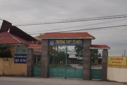 Trường THPT Tô Hiệu (huyện Vĩnh Bảo, Hải Phòng), nơi xảy ra vụ việc.