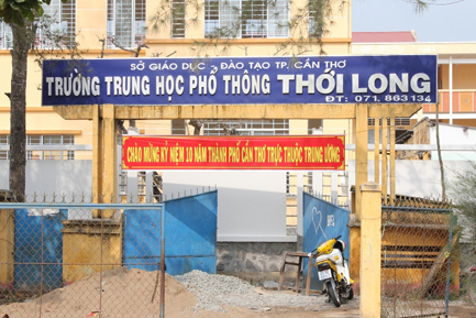 Trường THPT Thới Long, nơi xảy ra vụ việc