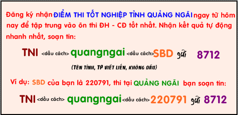 Quang Ngai cong bo diem thi tot nghiep THPT nam 2014