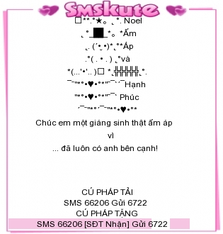 SMS kute chuc mung Giang sinh 2014 dep nhat