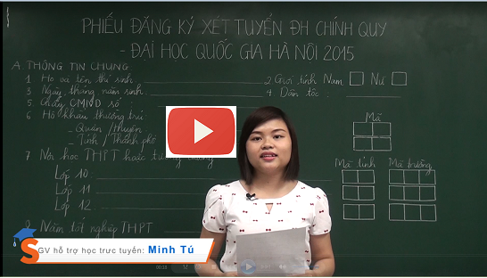 Huong dan ho so xet tuyen DH quoc gia Ha Noi 2015 - Co Video