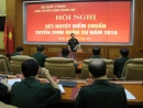 Bộ Quốc phòng xét duyệt điểm chuẩn các trường quân đội 2016