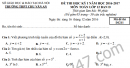 Đề thi học kì 1 lớp 12 môn Toán (Ban D) - THPT Chu Văn An ,Hà Nội 2016 - 2017