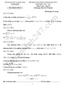 Đề thi học kì 1 môn Toán 10 - Sở GD&ĐT Nam Định năm 2016-2017 có đáp án