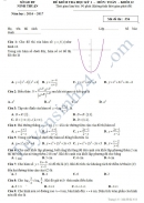 Đề thi học kì 1 lớp 12 môn Toán - Sở GD&ĐT Ninh Thuận năm 2016-2017