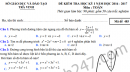 Đề thi học kì 1 môn Toán 12 - Sở GD Trà Vinh năm 2016 - 2017