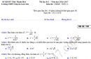 Đề thi học kì 1 lớp 12 môn Toán - THPT Chuyên Lam Sơn 2016 - 2017