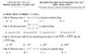 Đề thi học kì 2 lớp 9 môn Toán - Phòng GD&ĐT Yên Lạc năm 2017