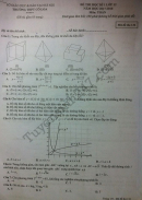 Đề thi học kì 1 lớp 12 môn Toán 2017 - 2018 THPT Cổ Loa
