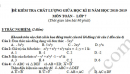 Đề thi giữa học kì 2 môn Toán lớp 7 năm 2018-2019